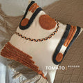 Axyaa Embroidered Geometry Tassel Pillow Cover for Stylish Home Decor