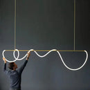 Axyaa Modern Long Hose LED Ceiling Chandelier for Dining Room Kitchen Bar