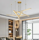 Axyaa Gold Black Led Dimmable Pendant Lights for Dining Room Hanging Fixtures