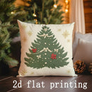 Axyaa Christmas Tree & Snowman Pillow Covers - Sofa, Bedroom, Car Decor
