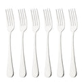 Axyaa Stainless Steel Dinner Forks Set - 6 Piece Cutlery Utensils Tableware
