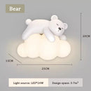 Axyaa Panda Cloud LED Wall Lamp for Kids' Bedroom