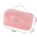 Axyaa Mesh Clear Cosmetic Bags Small Large Makeup Bag Portable Toiletry Organizer