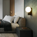 Axyaa Glass Ball Wall Sconce Light with G9 Bulb & Metal Base