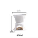 Axyaa Ceramic Heated Melting Cup | Desktop Decor | Luxury Hot Pot Mug