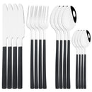Axyaa Rose Gold Cutlery Set - 16-Piece Stainless Steel Dinnerware Flatware