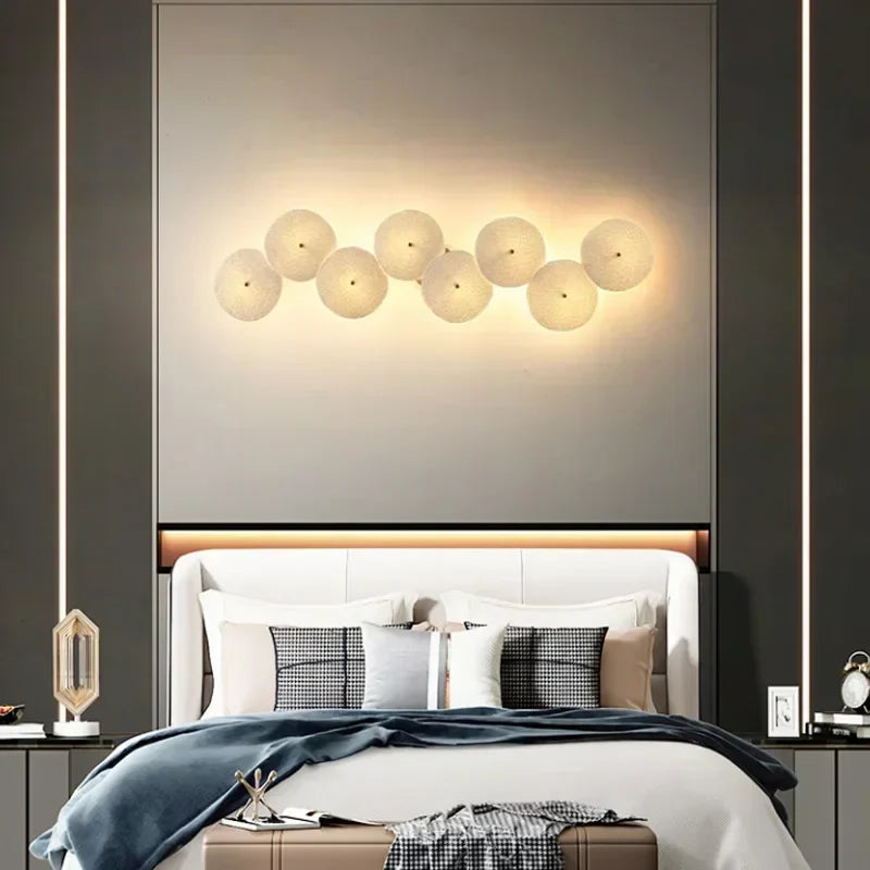 Axyaa Ceramic LED Wall Lamp: Modern French Luxury Design for Home Decor & Bedside Lighting