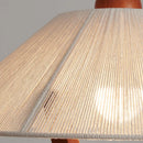 Axyaa French Rubber Wood Cotton Pendant Light Vintage Lighting Fixtures