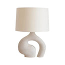 Axyaa Modern Fabric Resin Desk Lamp for Bedroom Living Room Study Decoration