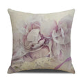 Axyaa Pastoral Floral Cushion Cover: Elegant Linen Home Decor for Sofa, Square Flower Pillow