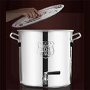 Axya 304 Stainless Steel Large Water Storage Pot with Lid and Faucet