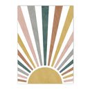 Axyaa Boho Rainbow Sun Moon Landscape Art Print Canvas Home Decor