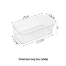 Axyaa Desk Drawer Organizers: Clear Plastic Bathroom Makeup Kitchen Storage Bins