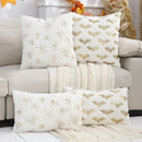 Axyaa White Pillowcase with Golden Sequin Embroidery - Halloween Theme
