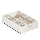Axyaa Sliding Dish Rack Drawer: Kitchen Storage Solution with Sliding Rail-Efficient Bowl Shelf