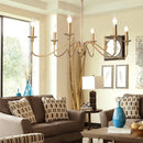 Axyaa Modern Iron Chandelier Light for Living Room, Kitchen, and Dining Room