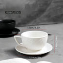Axyaa Rock Pattern Ceramic Latte Coffee Mug Set with Round Saucer