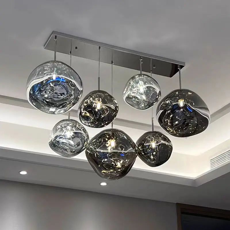 Axyaa Nordic LED Glass Lava Ceiling Pendant Lamp for Modern Indoor Living Room Lighting