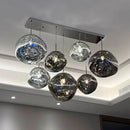 Axyaa Nordic Glass Lava LED Ceiling Pendant: Modern Indoor Living Room Kitchen Home Decor
