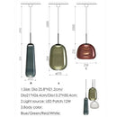 Axyaa Glass LED Pendant Lights: Nordic Industrial Hanging Lights for Kitchen, Bedroom, and Kids' Room