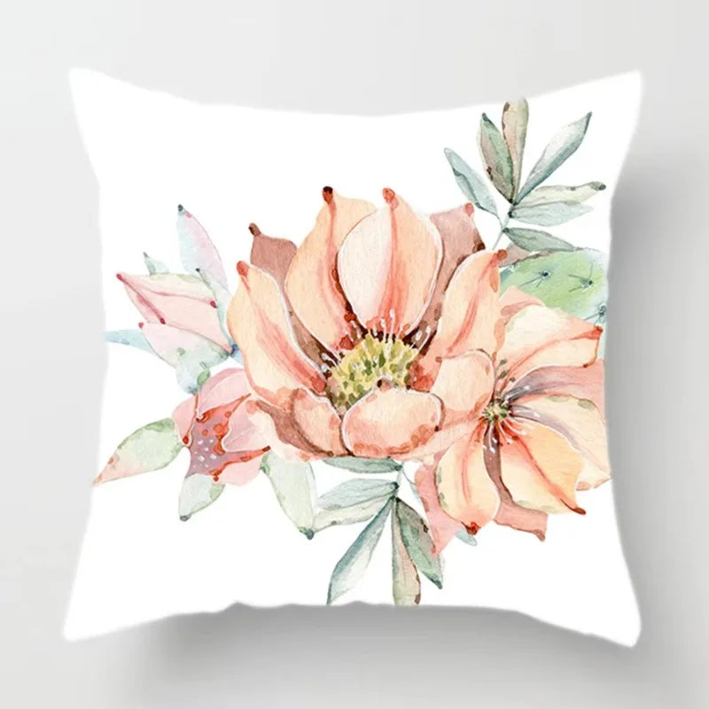 Axyaa Watercolor Cactus Flower Pillow Case 45x45cm