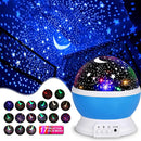 Axyaa Starry Night Light Projector 360° Rotation 12 Color Changing LED USB Lamp