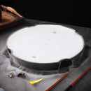 Axyaa Ceramic Dry Ice Plate Set for Seafood Sashimi and Salmon, Irregular Design