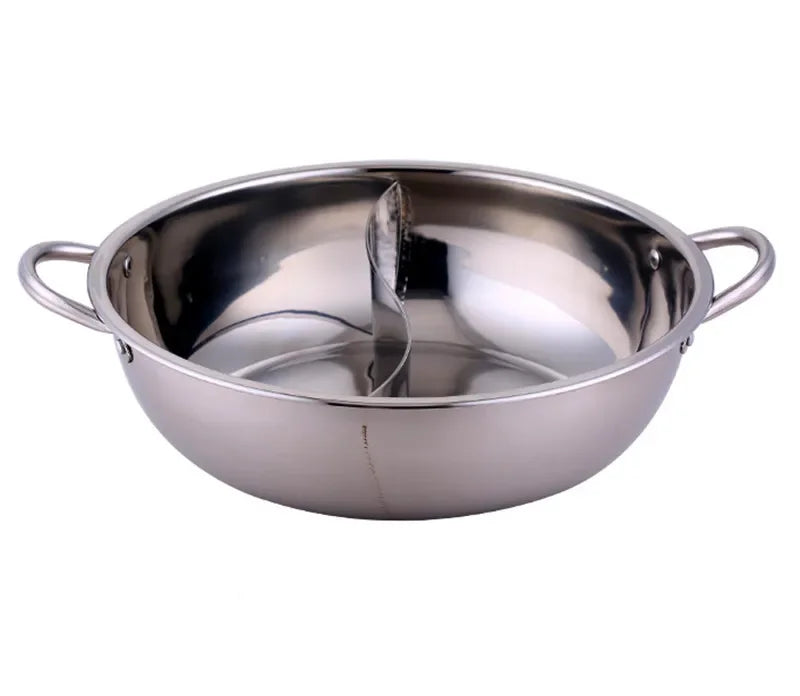 Axya Stainless Steel Twin Ear Soup Cooker Hot Pot for Induction Cooker Home Kitchen
