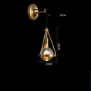 Axyaa Crystal LED Wall Lights Modern Copper Nordic Indoor Decor Wandlamp