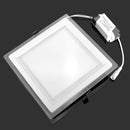 Axya LED Glass Panel Light - Round/Square, 3 Color Temperatures, AC85-265V, Recessed Ceiling Spot