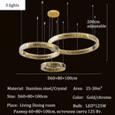 Axyaa Circular Ring Chandelier Pendant Light for Living Dining Bedroom Home Decor