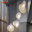 Axyaa Silk Chandelier LED Pendant Lamp for Living Room Bedroom Hotel Loft