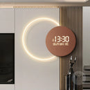 Axyaa Moon Glow Digital Wall Clock for Modern Light Luxury Living Room Decoration