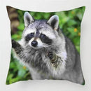 Axyaa Raccoon Wildlife Print Pillowcase for Home Bed Chair Decor