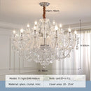 Axyaa French Lustre Crystal Chandelier Living Room Decor Glass Pendant Lights