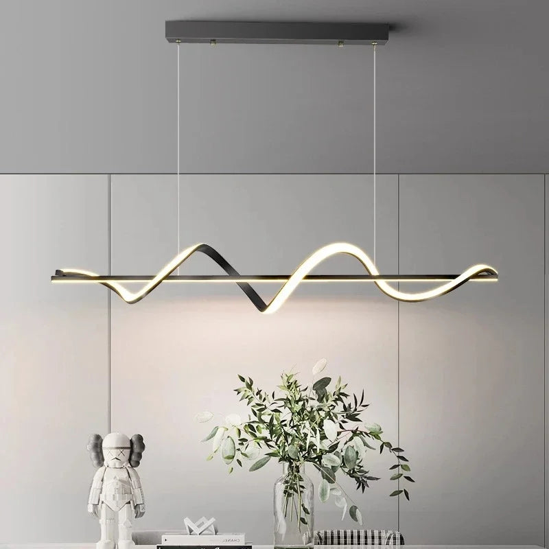 Axyaa Curved Dining Table Pendant Lamp Kitchen Island Bar LED Lighting