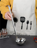 Axya Stainless Steel Long Handle Serving Spoon - Round Soup Scoop