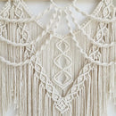 Axyaa Macrame Wall Hanging Tapestry Wooden Stick Boho Decor Tassel Curtain • Hand-Woven Wedding Backgrou