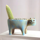 Axyaa Cat Ceramic Flower Pot for Indoor Succulents – Cute Animal Planter