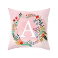 Axyaa Wreath Alphabet Pillow Cover - 45x45cm
