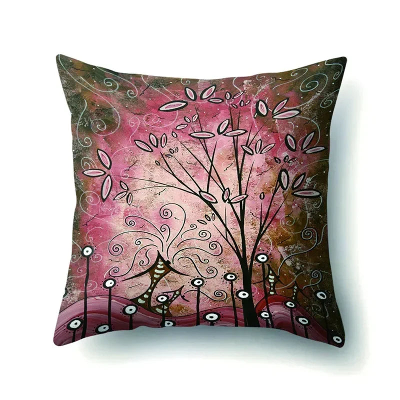 Axyaa Retro Floral Pillow Case 45x45cm