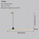 Axyaa Gold Long LED Strip Chandelier for Home and Office Décor