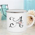 Axyaa Flower Mugs - Creative Enamel Coffee Cups Handle Drinkware for Wedding Gifts