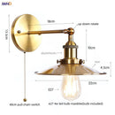 Axyaa Antique Plug In LED Wall Lights Vintage Industrial Lamparas
