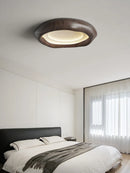 Axya Walnut Log Style Ceiling Lamp: Full Spectrum Minimalist Light