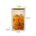 Axyaa Food Storage Box: One-Button Press, Large Capacity, Transparent Container