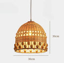 Axyaa Woven Rattan Chandelier Pendant Light for Home Decor