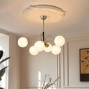 Axyaa Modern White Glass Globe Chandelier Flush Mount Pendant Light