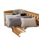 Axyaa Faux Fur Cushion Cover 18x18inch 12x30 Inch Grey Ivory White Black Soft Cozy Home Decor