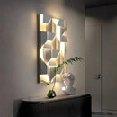 Axyaa Geometric Shadow Metal Sconce Light for Living Room Bedroom & Aisle